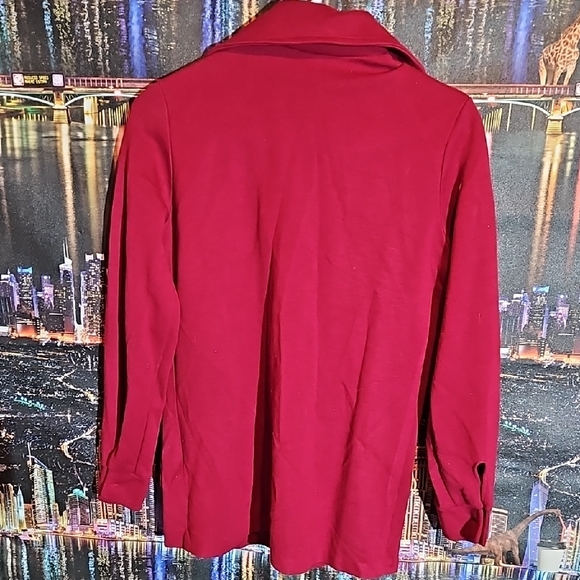 Men's Red Button-Up Jacket - Picture 2 of 2